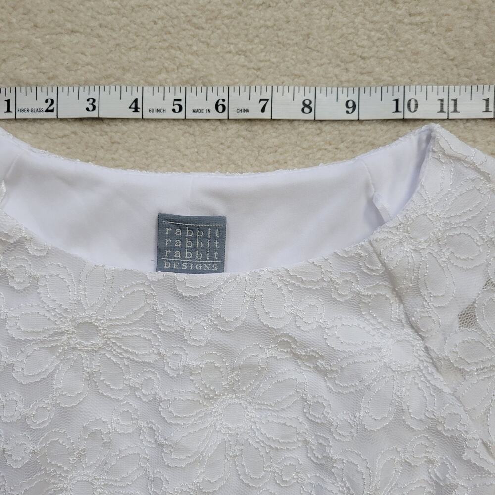 EUC Rabbit Rabbit Rabbit Designs 14 Dress Pullover Fit & Flare Lace Lined - Picture 10 of 16